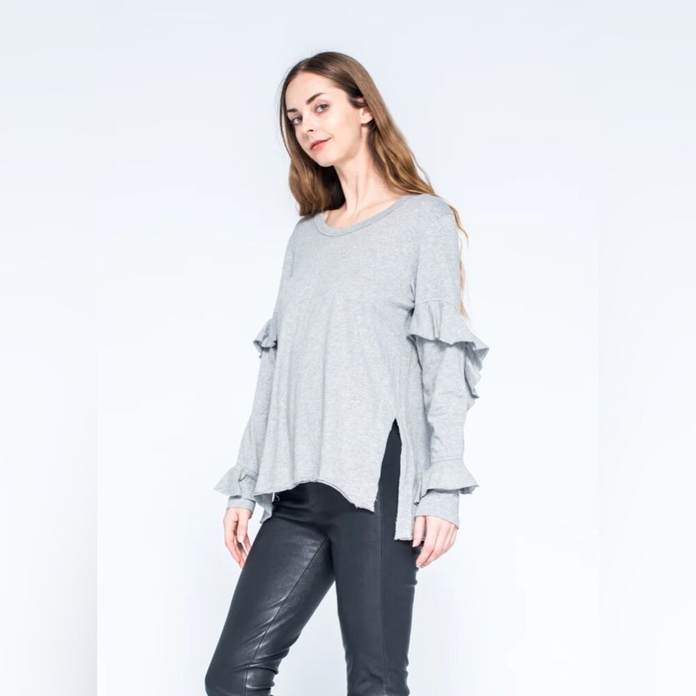 Wilt Long Sleeve Tunic w/ Twisted Ruffle Top (size S)
